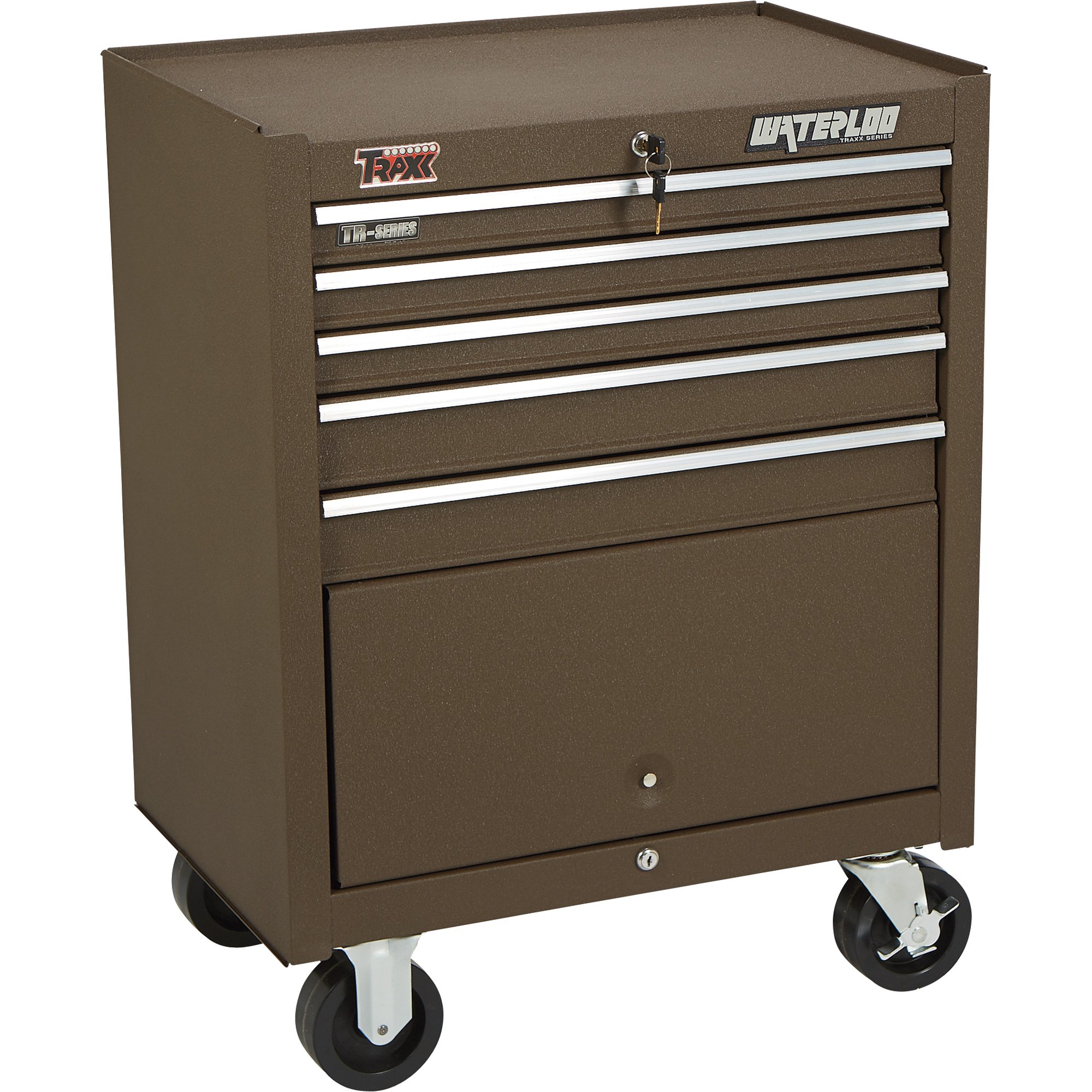 Waterloo 27 1/2in. 5-Drawer Bottom Tool Box — 27 1/2in.W x 18in.D x 34 1/2in.H, Model#TR71805B